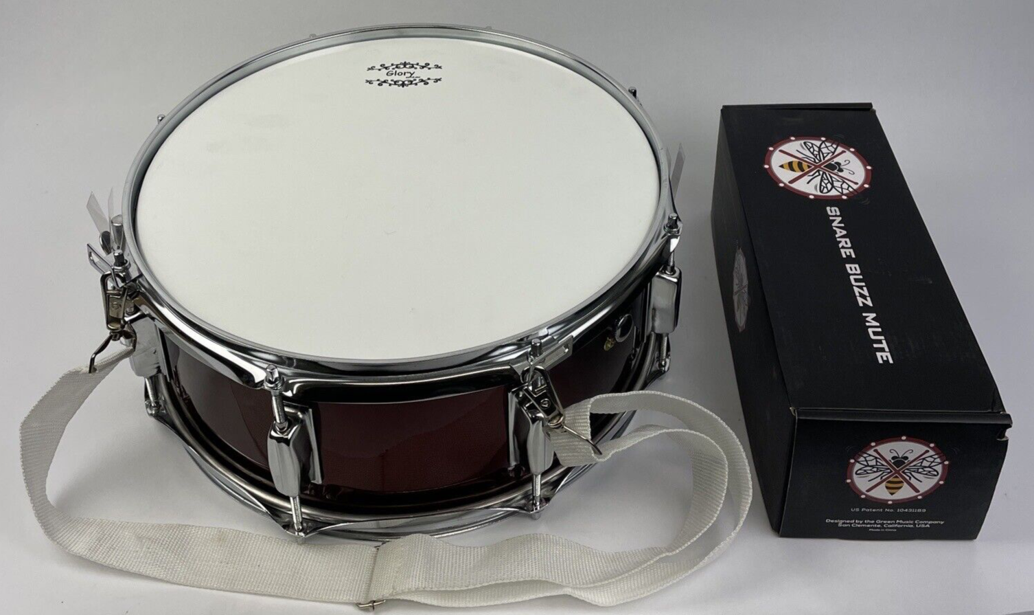 Glory estd. 1962 Student Snare Drums w/ Snare Buzz Kit Metallic Red LOOK - VGC