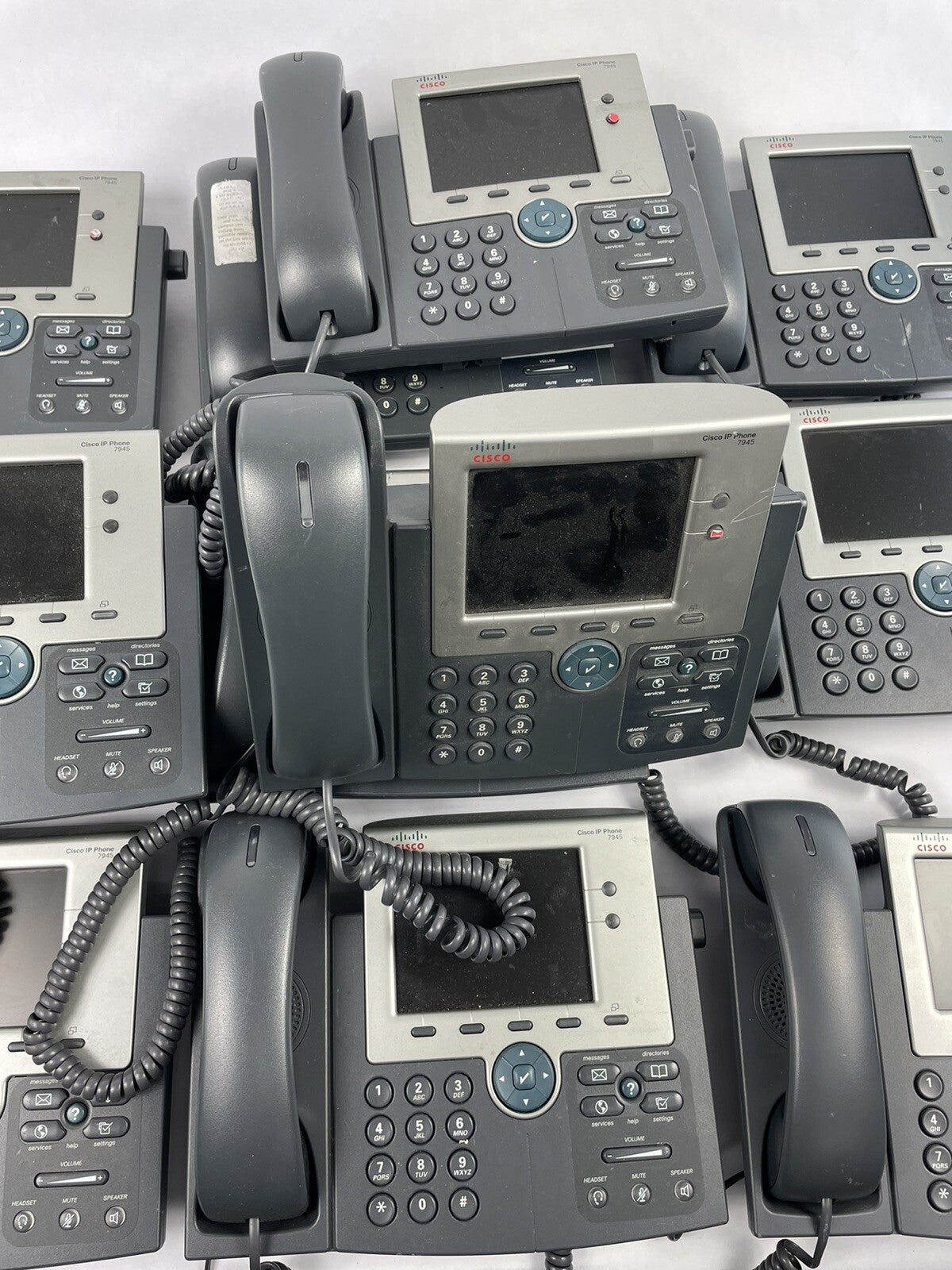 Lot of 15 Cisco CP-7945G 7945 Unified IP Phone Color LCD 5-Inch TFT Display VoIP