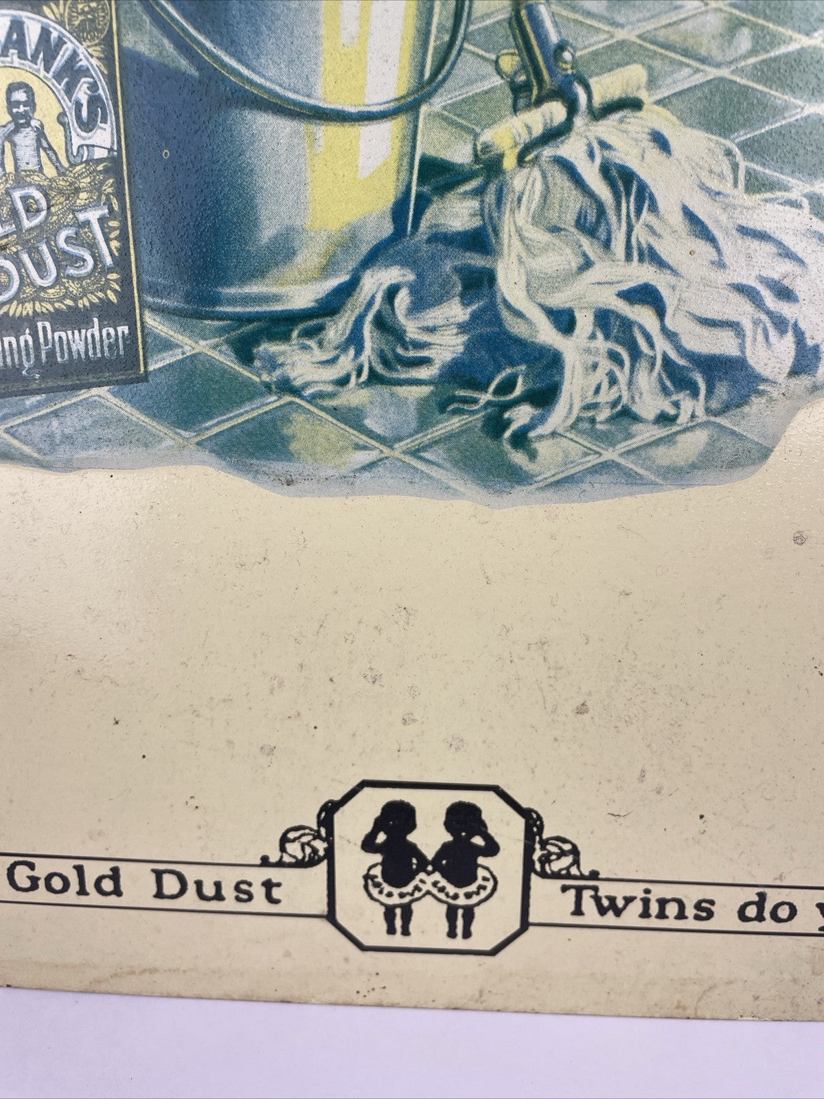 Vintage Gold Dust Metal Tin Wall Art Fairbanks Washing Powder Wall Sign 13"x12"