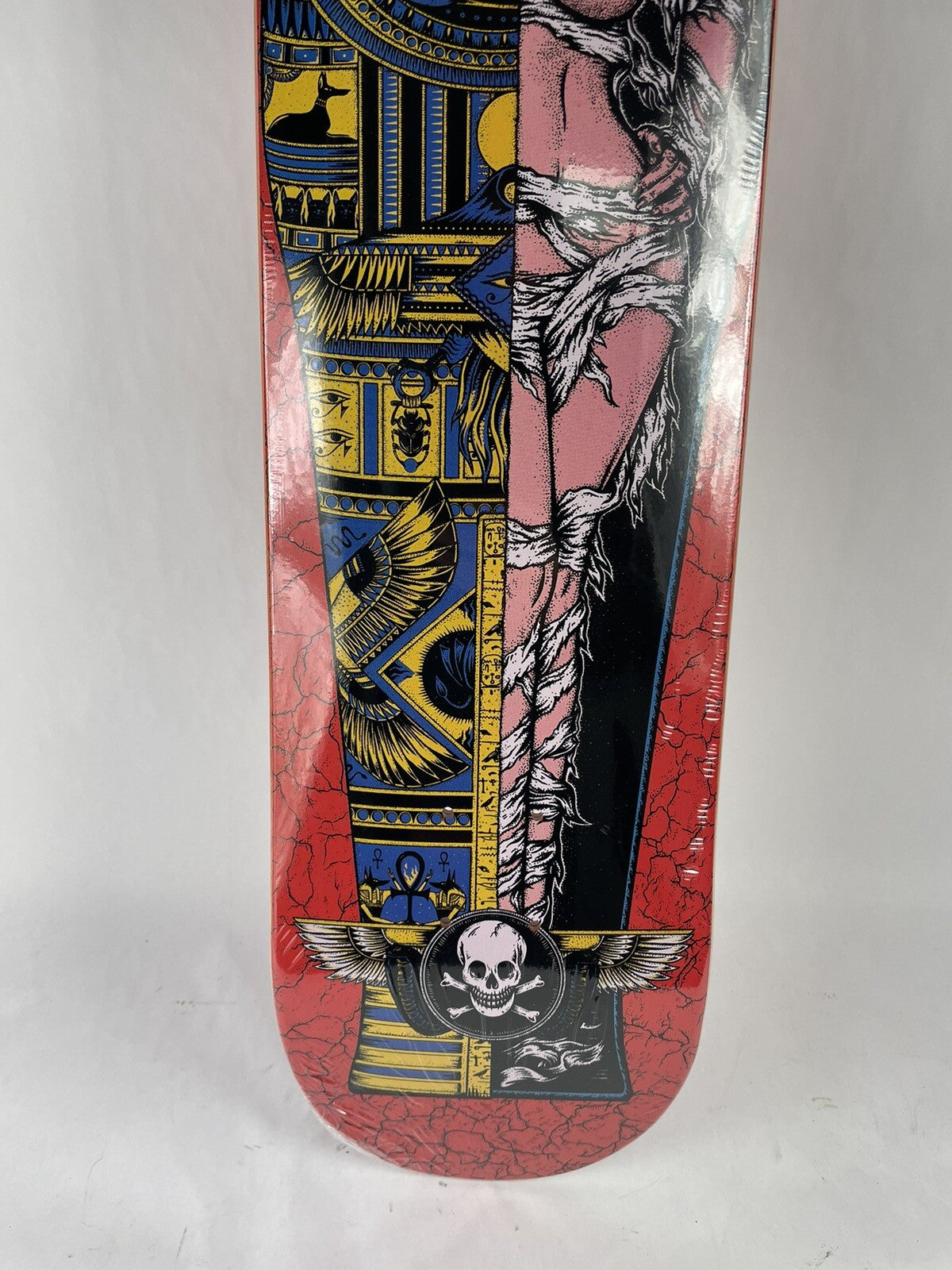 Death Skateboards Dan Cates Mummy Pro 8.25-inch skateboard deck with Tapered Square FA Nose and signature Mummy graphic.