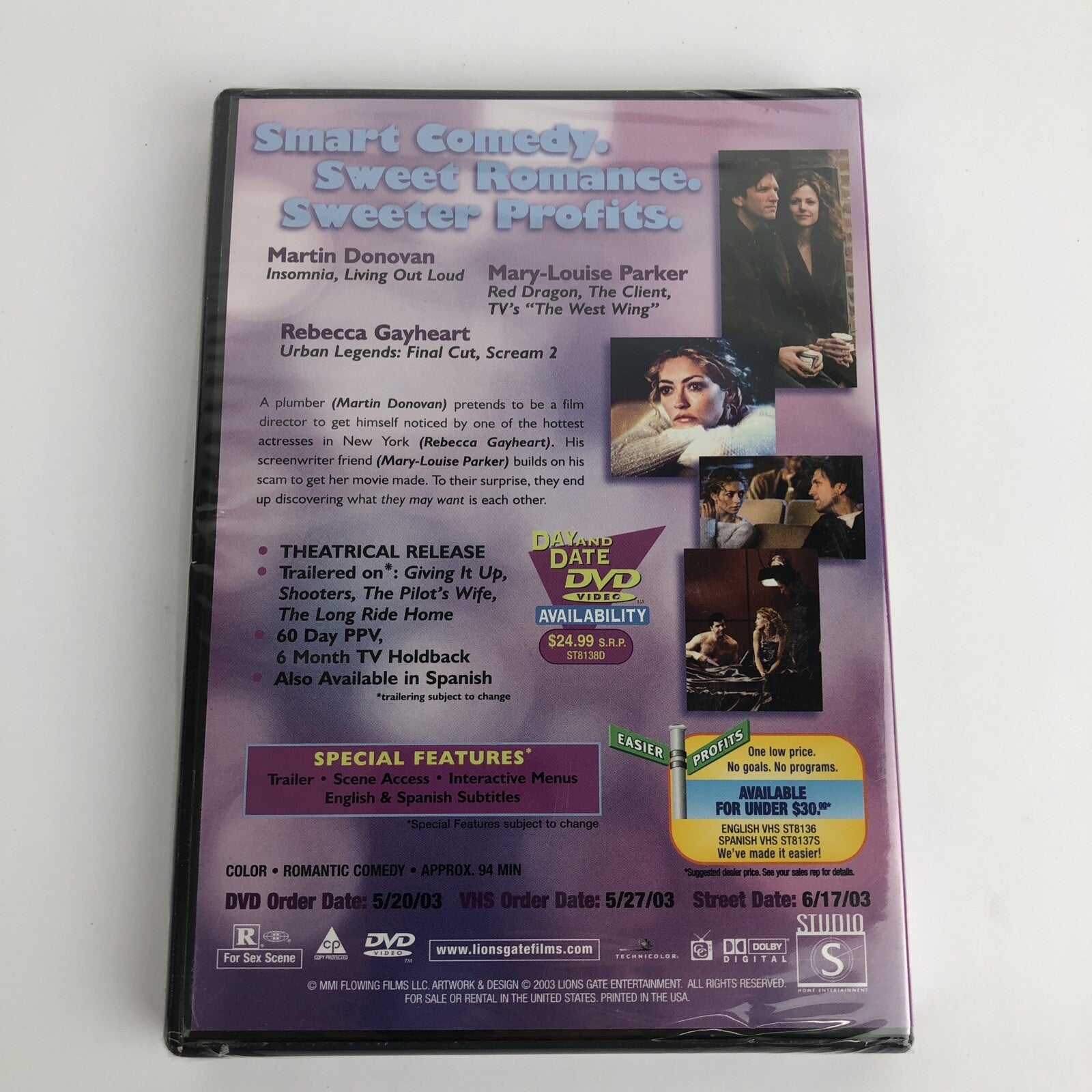 Pipe Dream DVD Martin Donovan Mary Louise Parker Rebecca Gayheart * Brand New