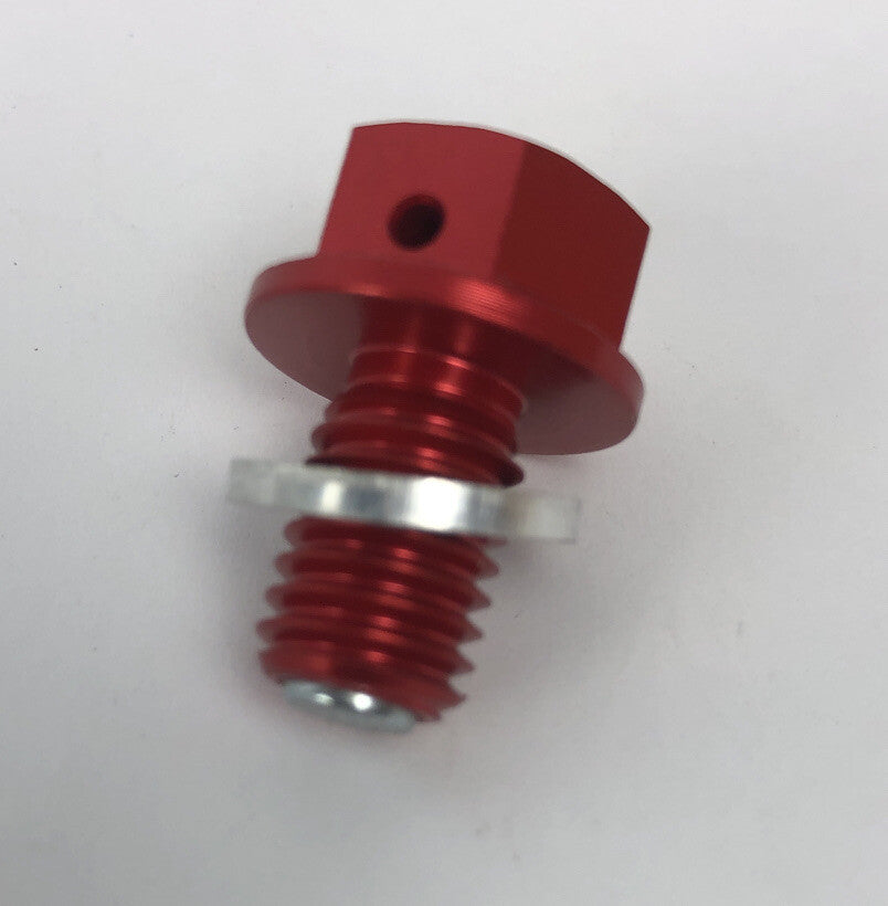 ZETA PERFORMANCE MAGNETIC DRAIN PLUG (RED) PART# ZE58-1323 NEW FSTSHP