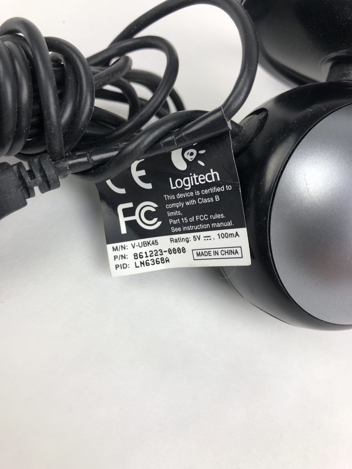 Logitech Webcam V-UBK45 RightLight RightSound Technology Camera Web Cam FSTSHP