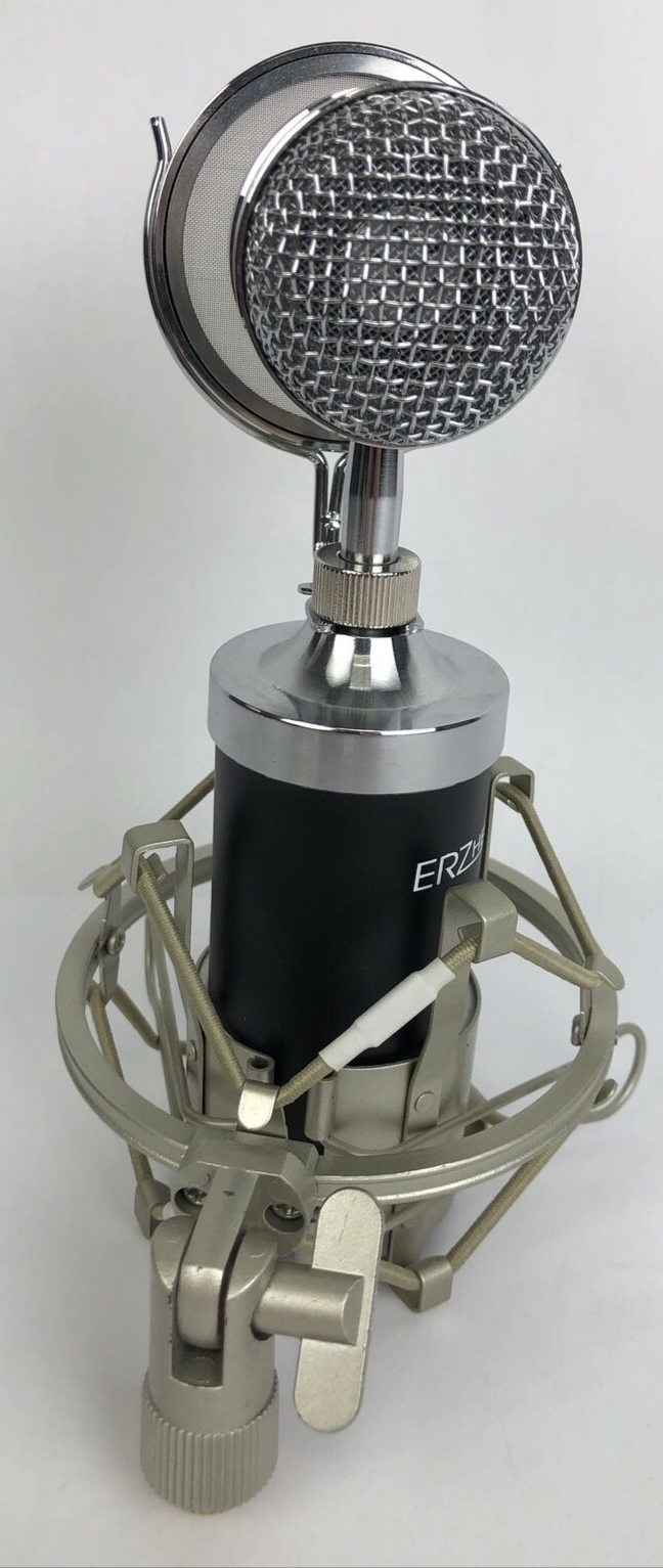 ERZhen Retro 3 Pin XLR Dynamic Podcasting Microphone w Shock Mount & Spit Screen