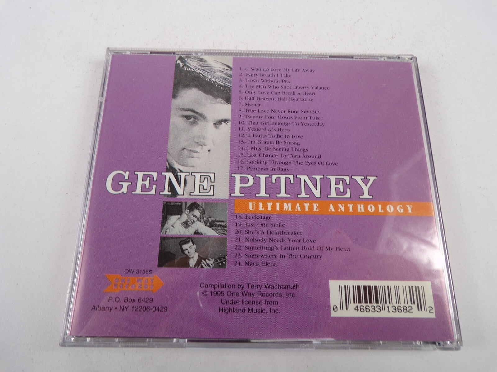 Gene Pitney Ultimate Anthology I Wanna Love My Life Away Town Without Pity CD#30