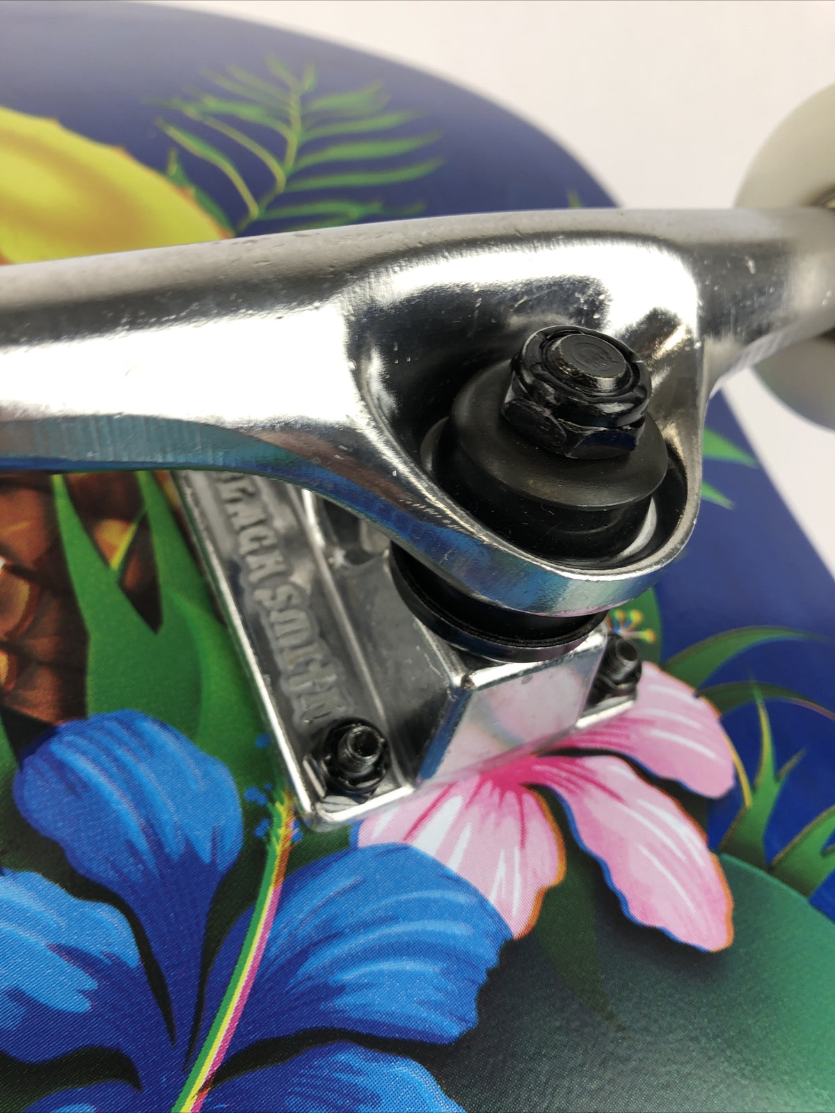 ATM Click Jungle Juice 7.75-inch complete skateboard with Black Smith trucks and 52mm wheels.