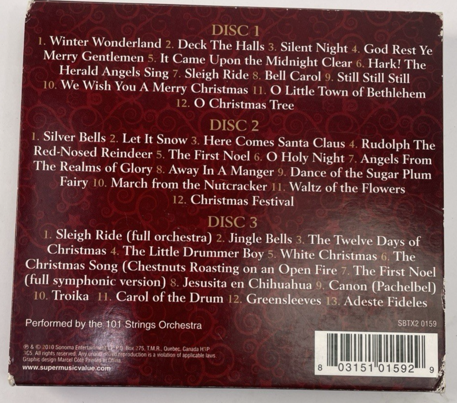 Treasury of Christmas Box Set 3 Digital Audio CD 101 Strings Orchestra 37 songs