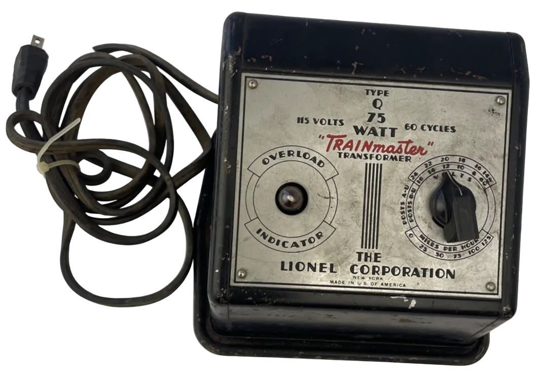 Vintage 1940's LIONEL Type "Q" Trainmaster 75 Watt Transformer 60 Cycles - As Is