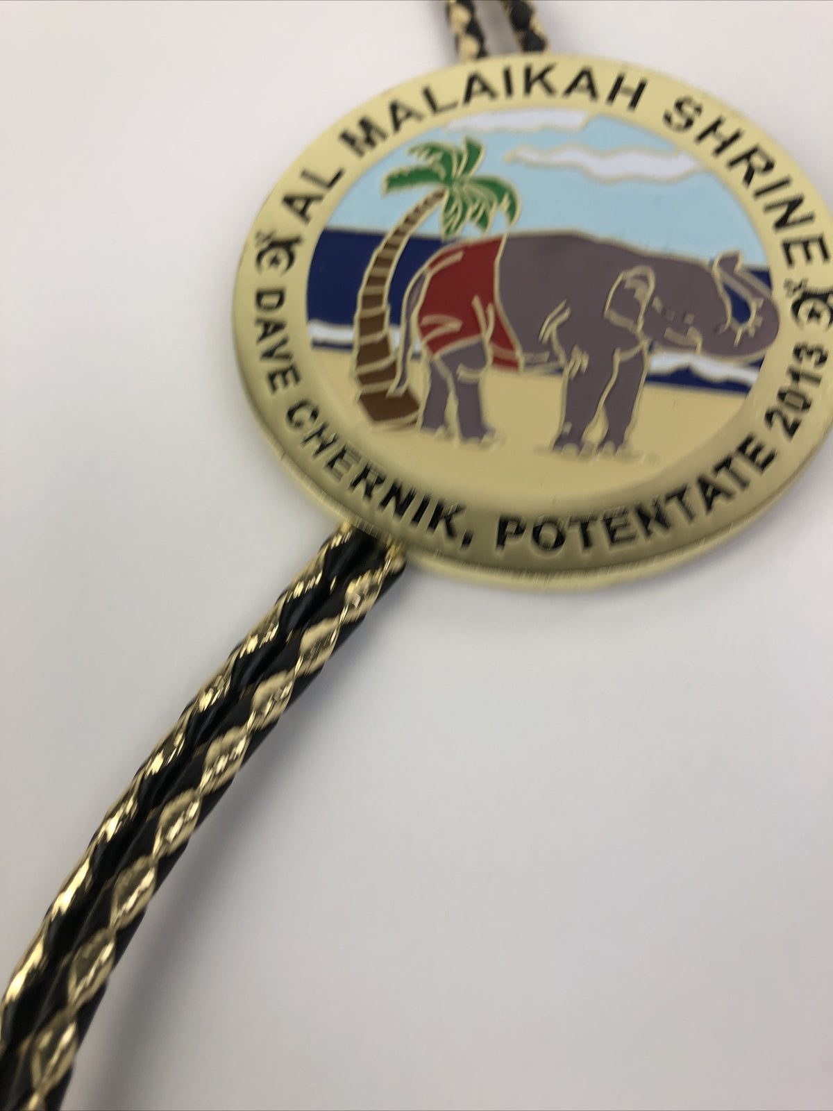 Al Malaikah Shrine Shriners DAVE CHERNIK , Potentate 2013 BOLO Tie VERY RARE