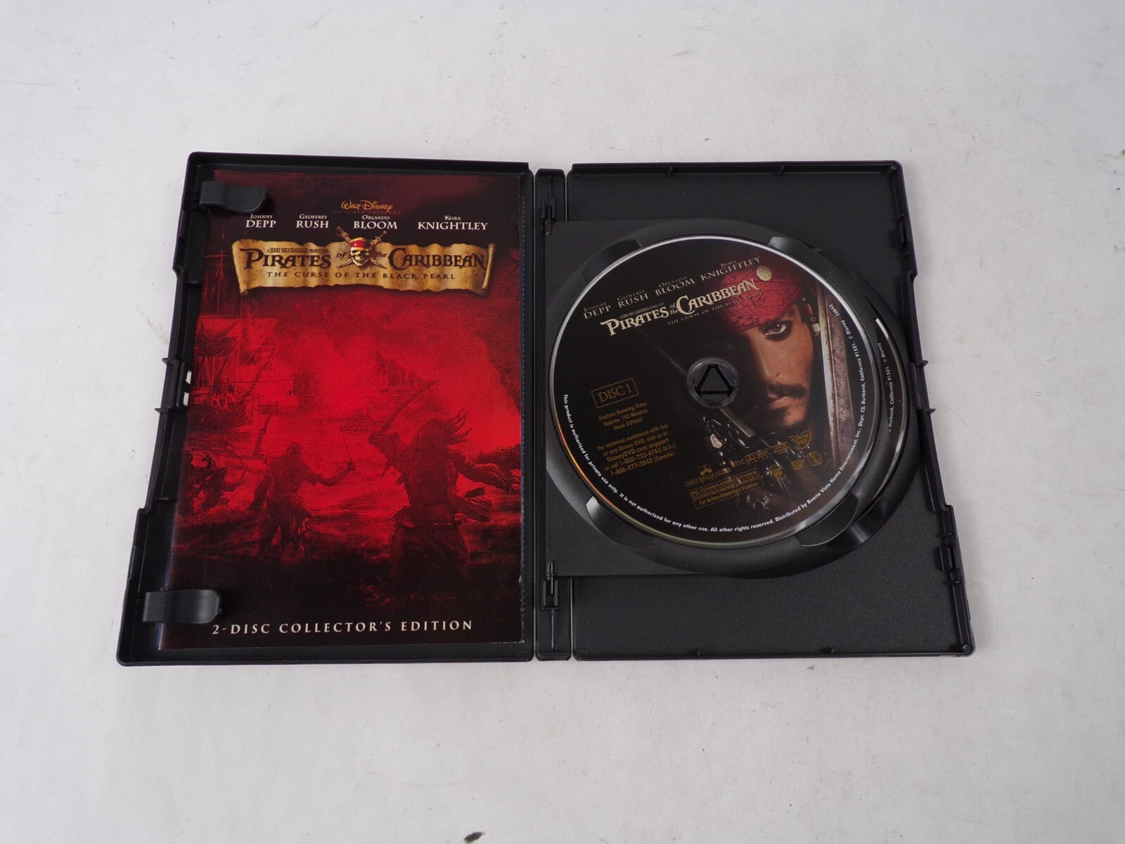 Pirates Of The Caribbean The Cruse Of The Black Pearl Johnny Depp DVD Movies