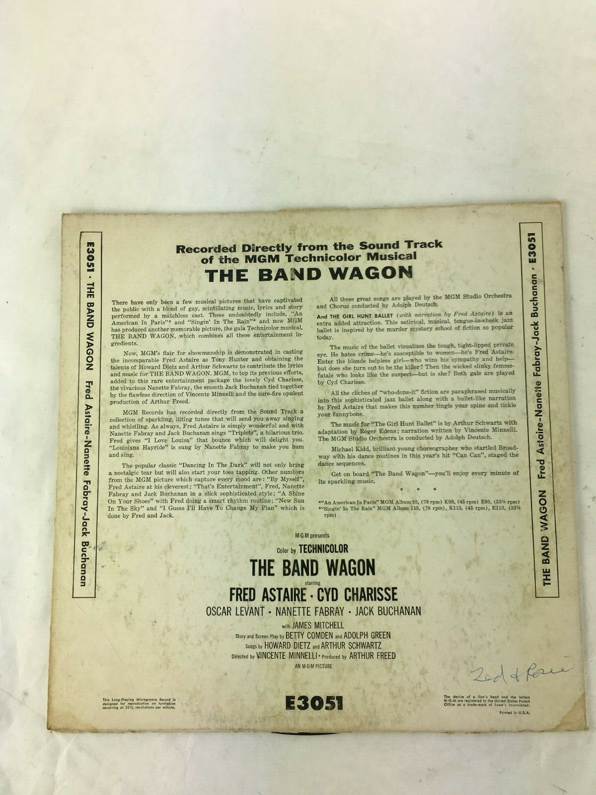 M-G-M TECHNICOLOR MUSICAL The BAND WAGON