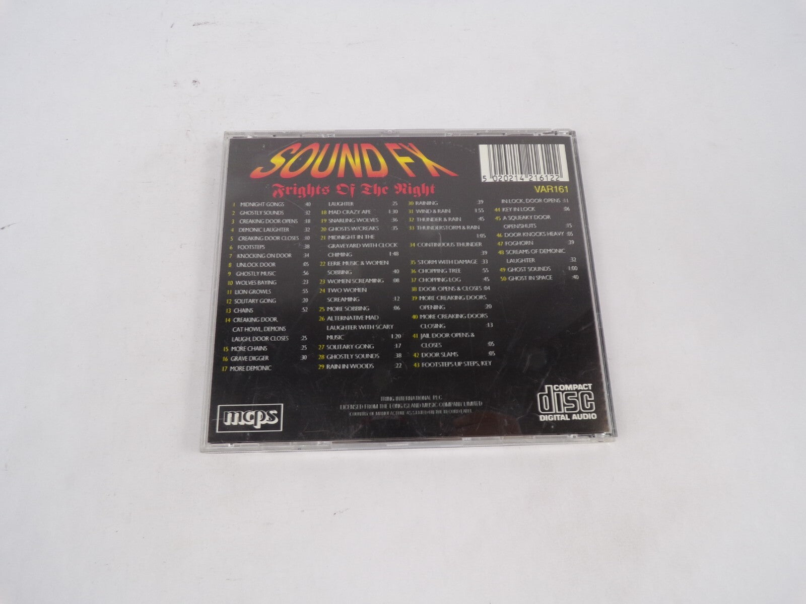 Frights Of The Night Sound FX Including: Ghostly Sounds Demonic Laughter CD#68