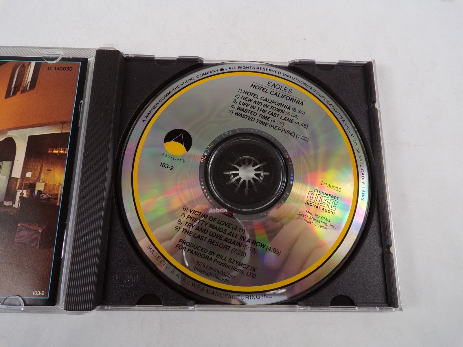Eagles Hotel California Hotel california New kid In Jown Wasted time CD#57