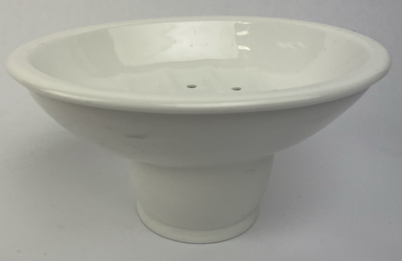 White glazed ceramic self draining 2 piece soap dish bathroom accessory