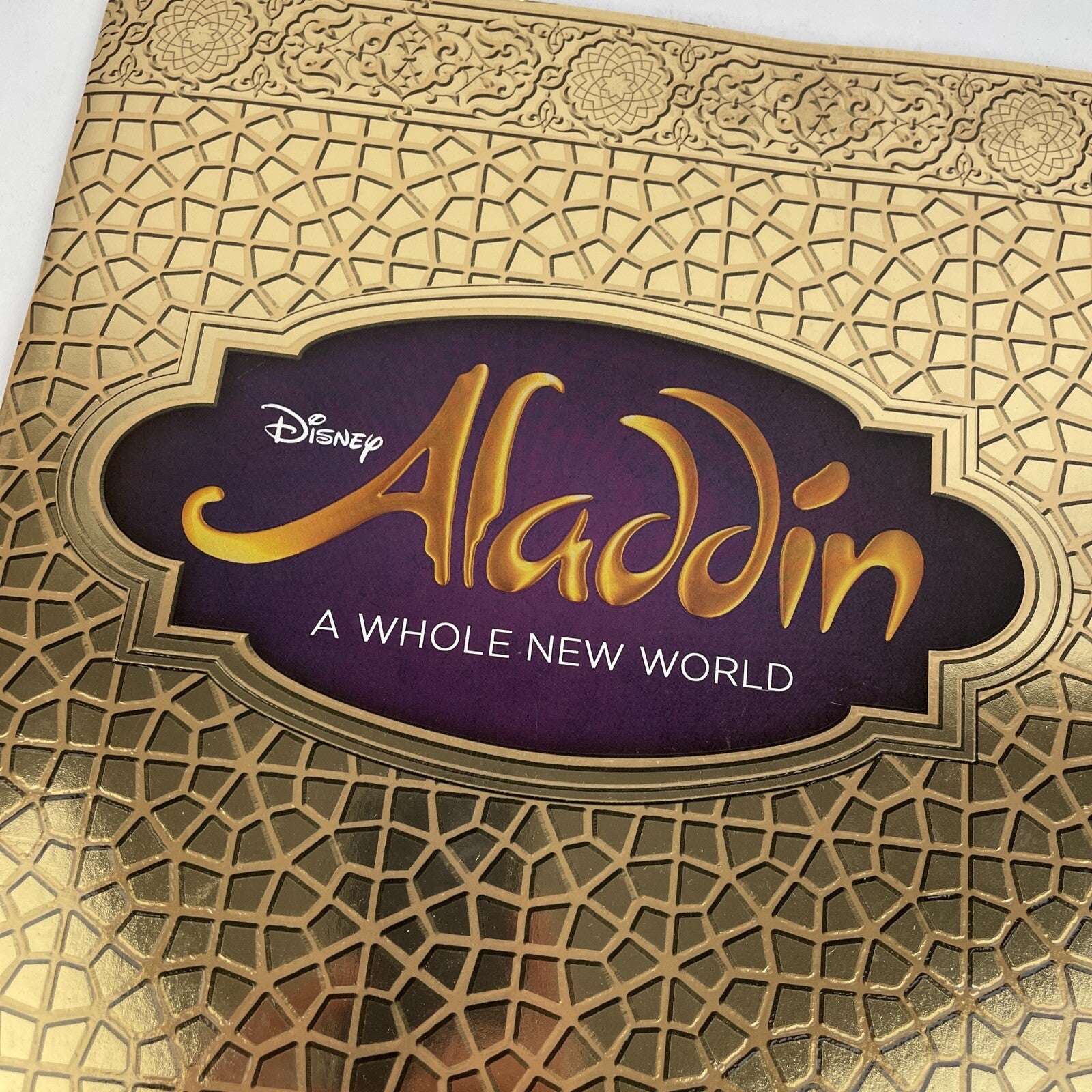 Walt Disney Aladdin A Whole New World Musical Program Book And Cast List Sheet