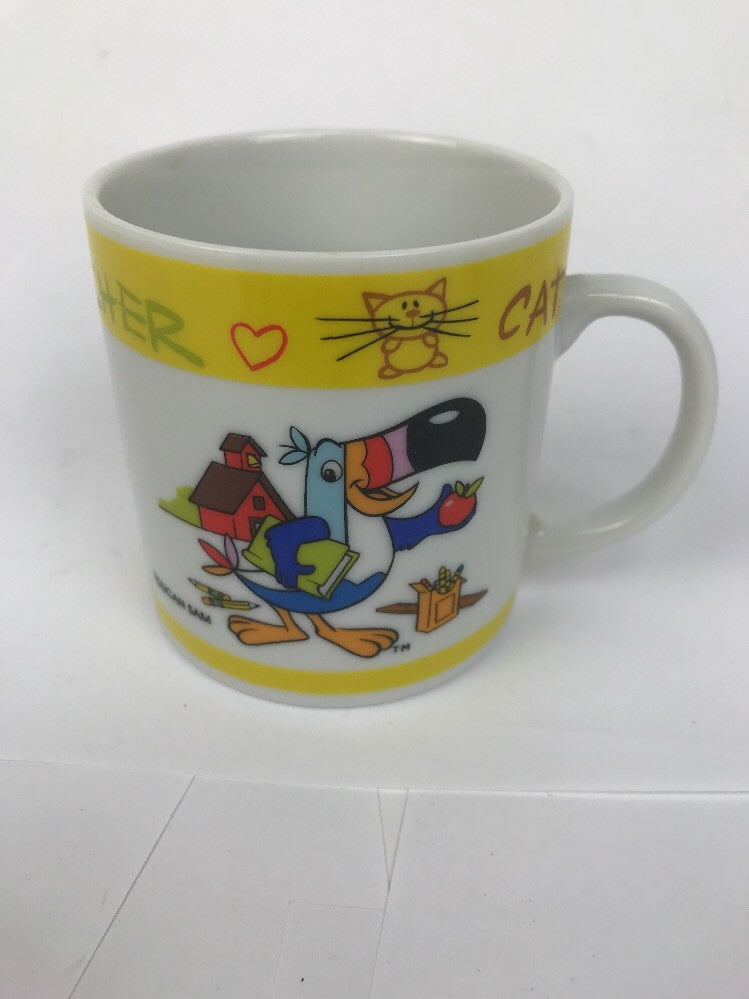 Vintage Papel Kelloggs  Fruit Loops Toucan Sam Mug Very Rare Item Japan 1983