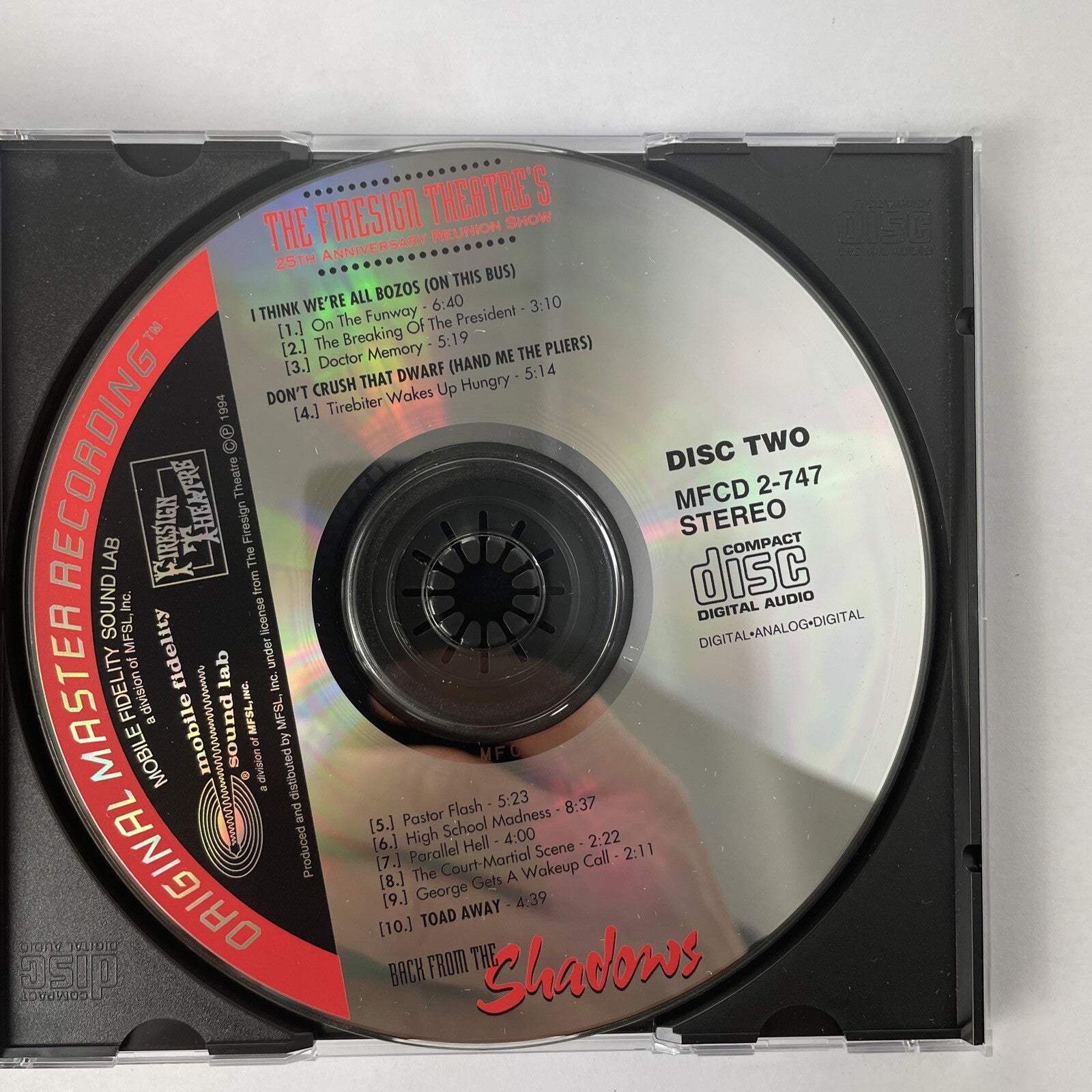 Firesign Theatre - Back From The Shadows 25th Annual Reunion Show 2CD Set. #23