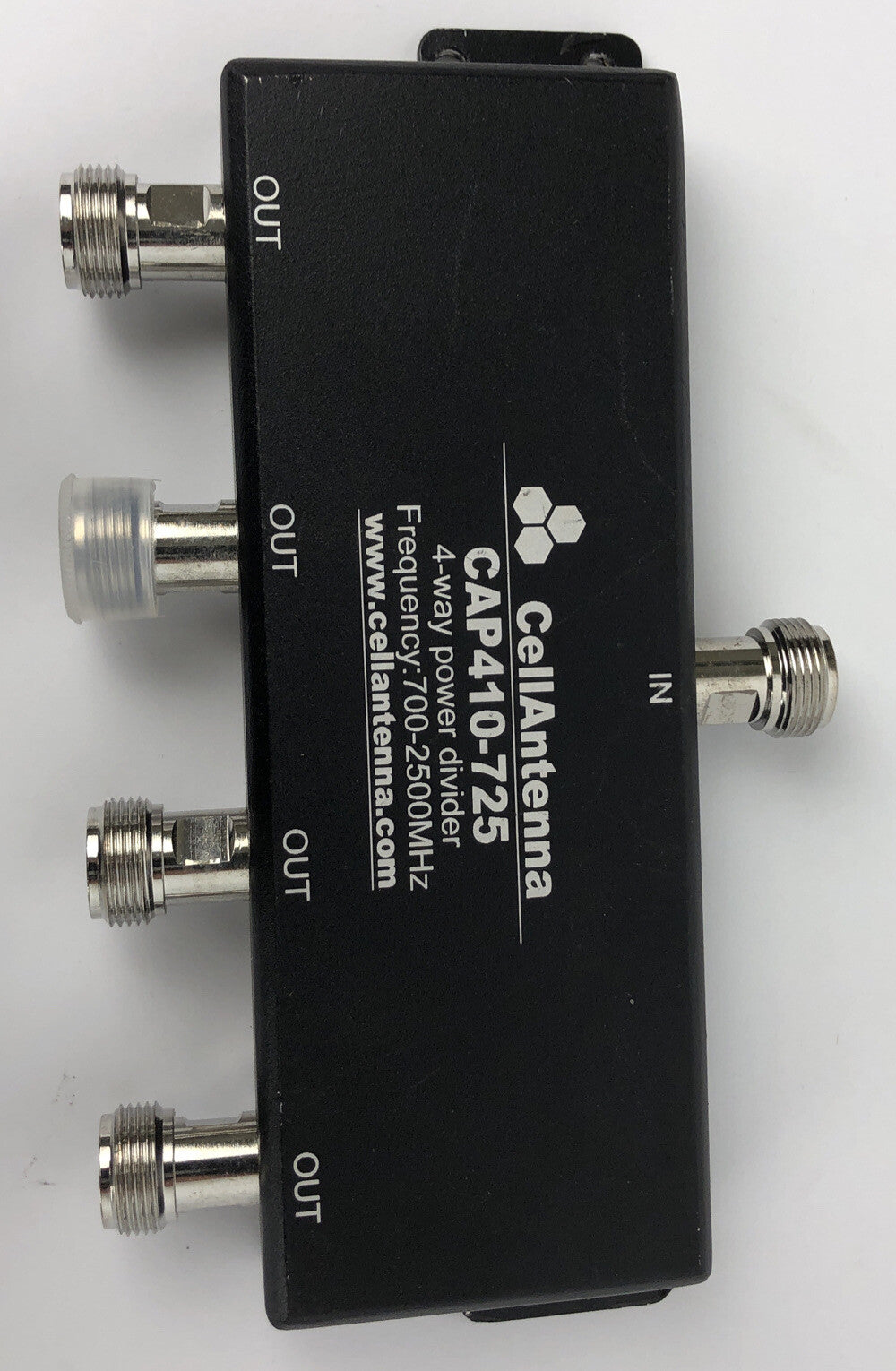 CellAntenna CAP410-725 4-Way 50 Ohm Splitter, 700-2500 Mhz w N-Female Connectors