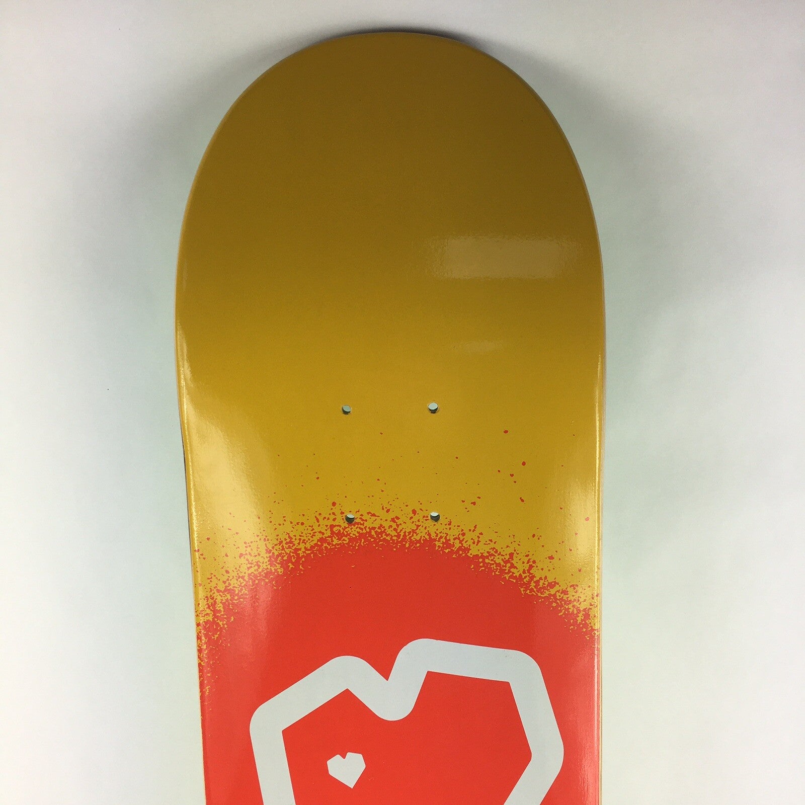 BLUEPRINT skateboards deck 8” RARE quality Spray Heart Orange Yellow