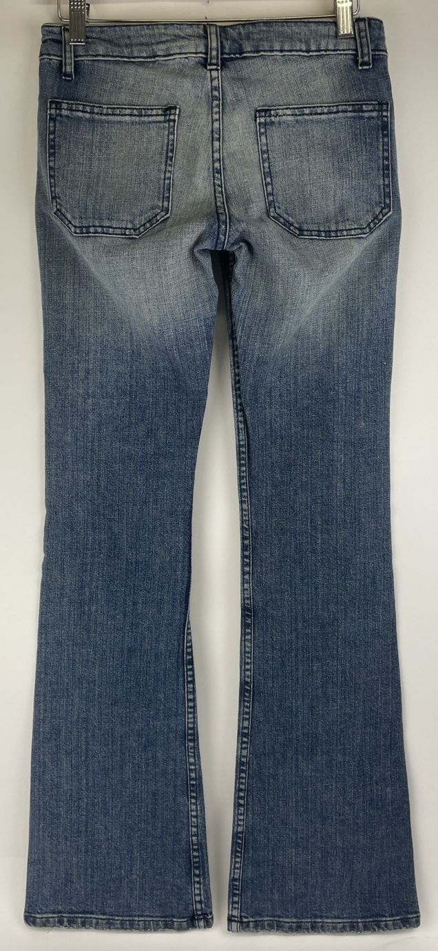 Shagg Denim Los Angeles Y2K Low Rise Bootcut Designer Jeans Sz 25 Light Wash