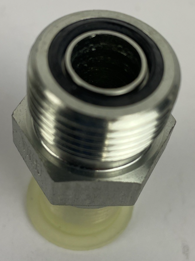 NOS OEM Parker Hydraulics 8-6 F5OLO-S Straight Thread Connector w Seal Lok