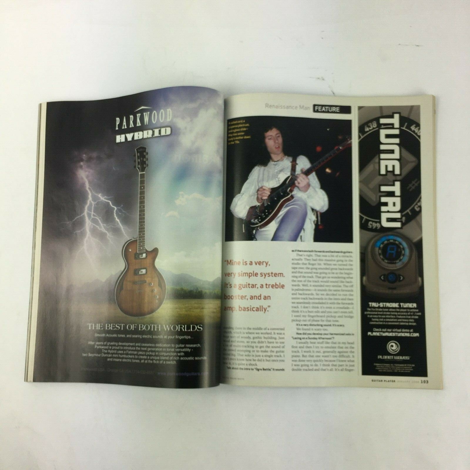 January 2008 Guitar Player Magazine Brian May Steve Morse John Scofield Warren