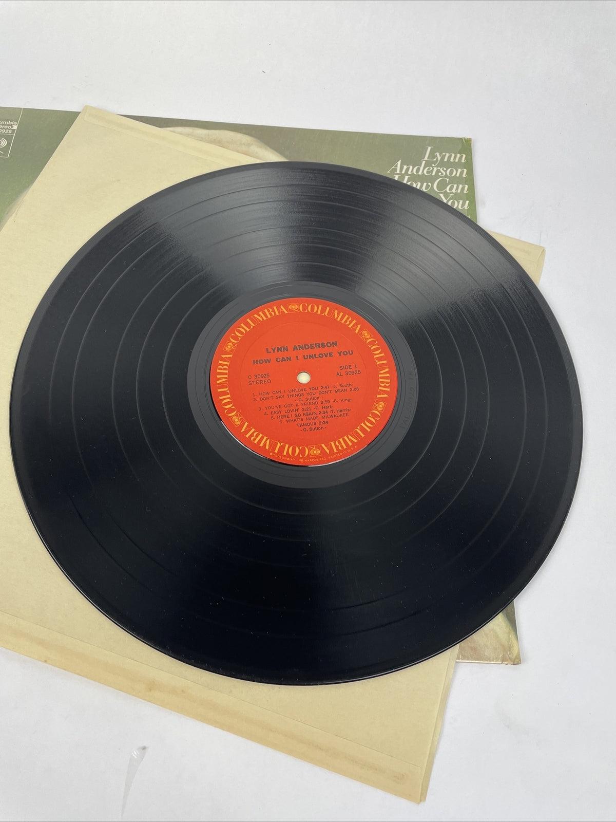 LP - Lynn Anderson - How  Can I Unlove You - Country Rock Columbia Records