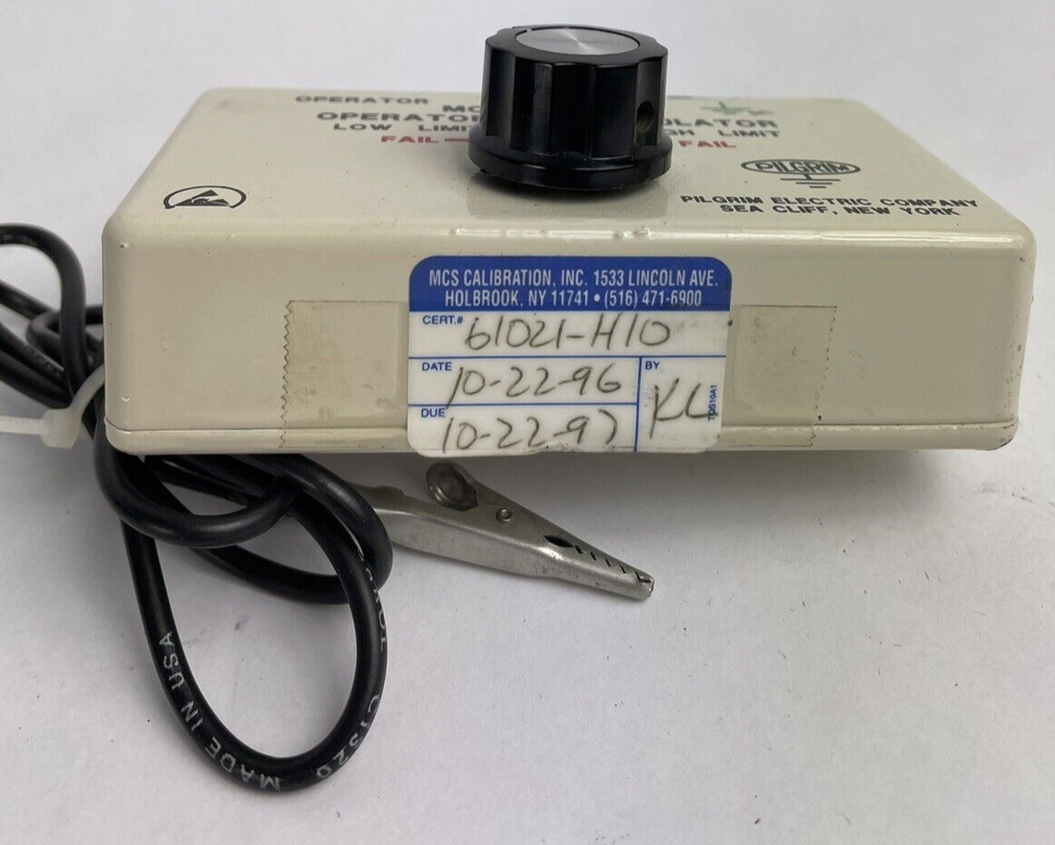 Pilgrim Electric Co. cvu-2 operator limit simulator machine calibration - LOOK