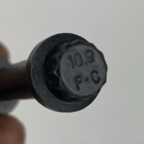 3 x 12 Point Flanged Ferry Bolt = 10.9 Steel F-C 2.75" 70mm Length w Flange Nut