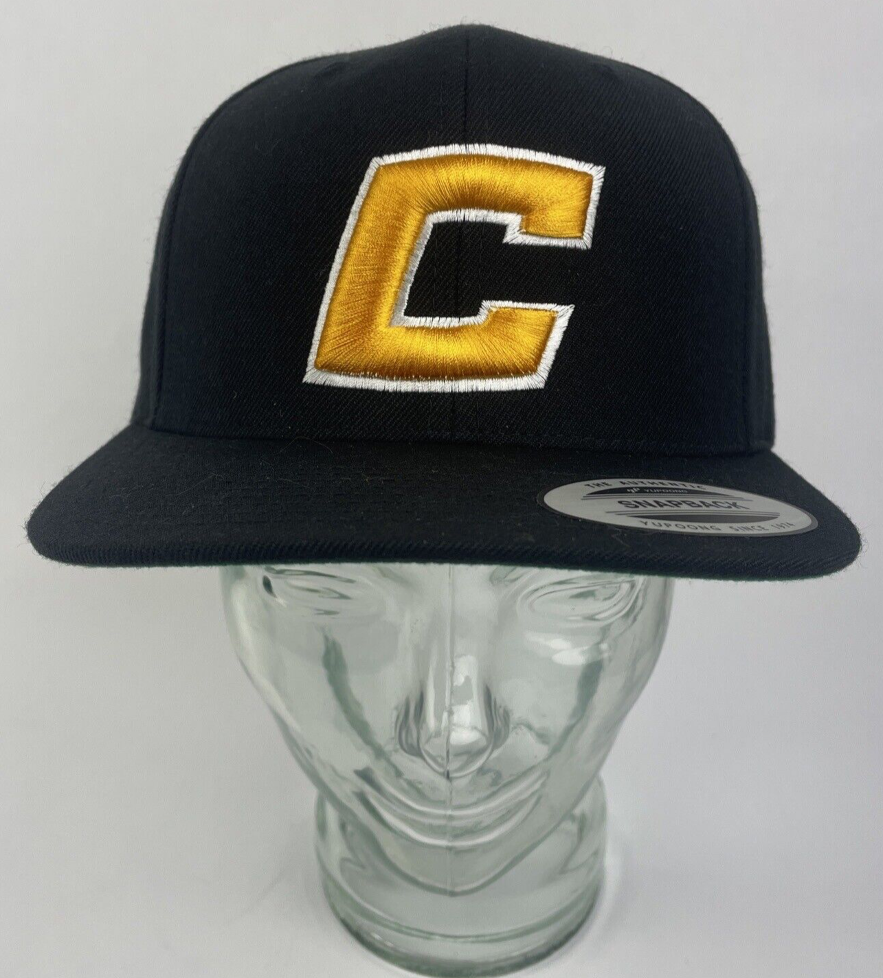 The Classics Yupoong Adjustable Snapback Black Baseball One Size Cap Hat C LOGO