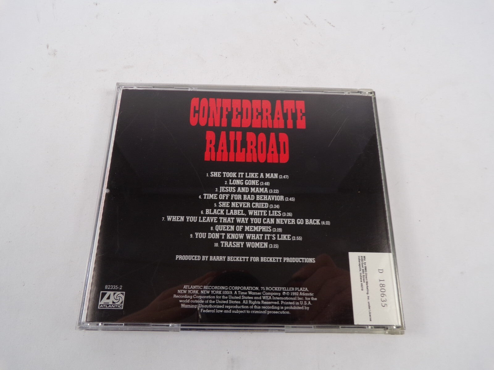 Confederate Railroad Atlantic She Took It Like A Man Long Gone Jesus And CD#16