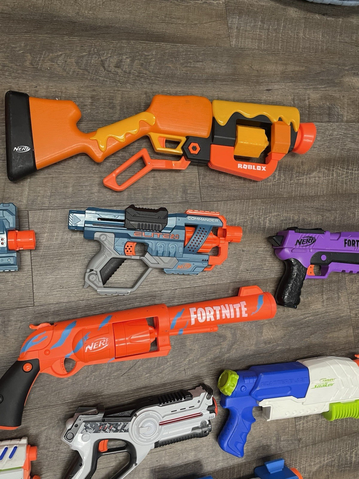 Lot of 14 : NERF Guns Lot  Fortnite Roblox Elite Nerf Huge Big Nerf Toy Lot