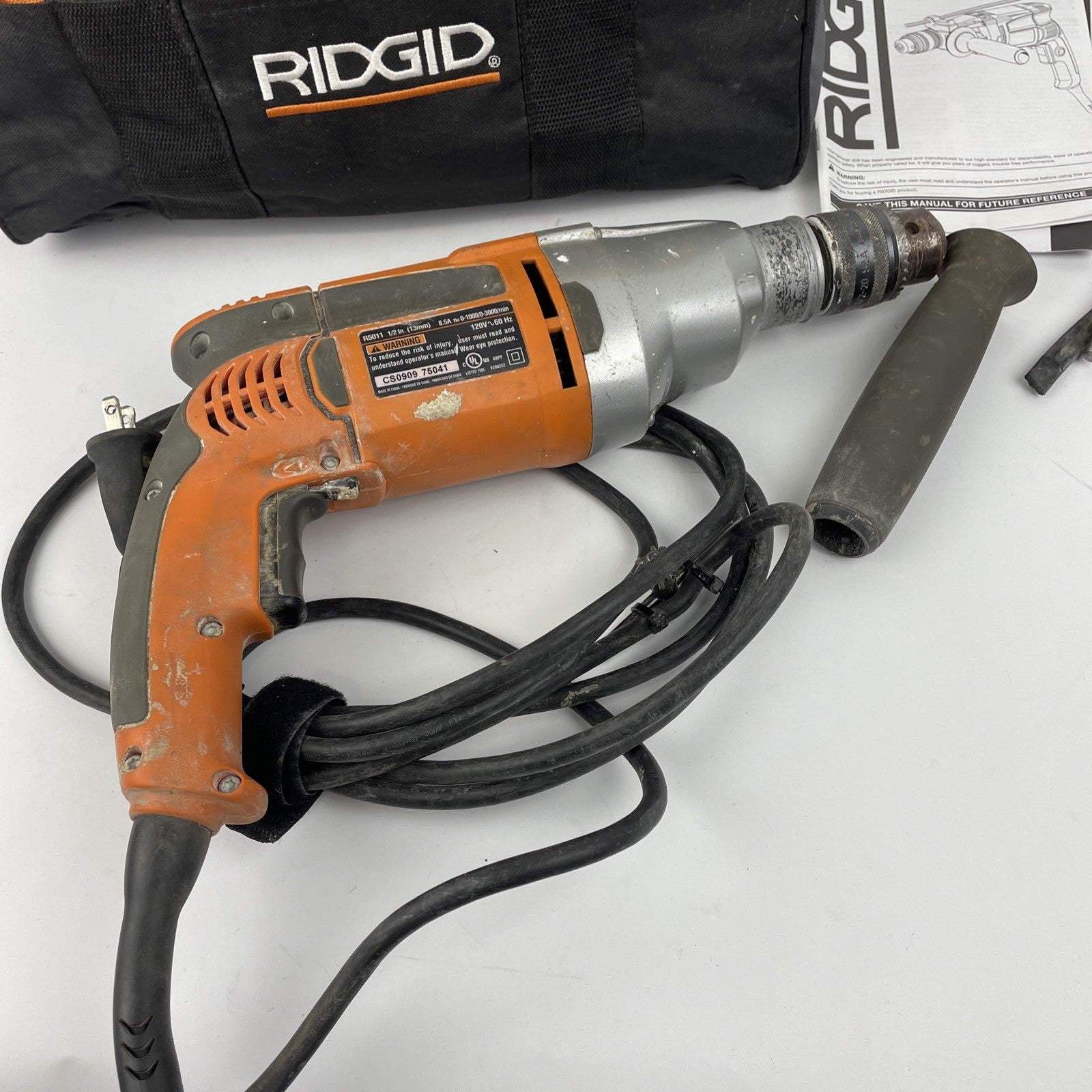 Ridgid R5011 8.5 AMP Corded 1/2" Heavy Duty Hammer Drill H16 with Case