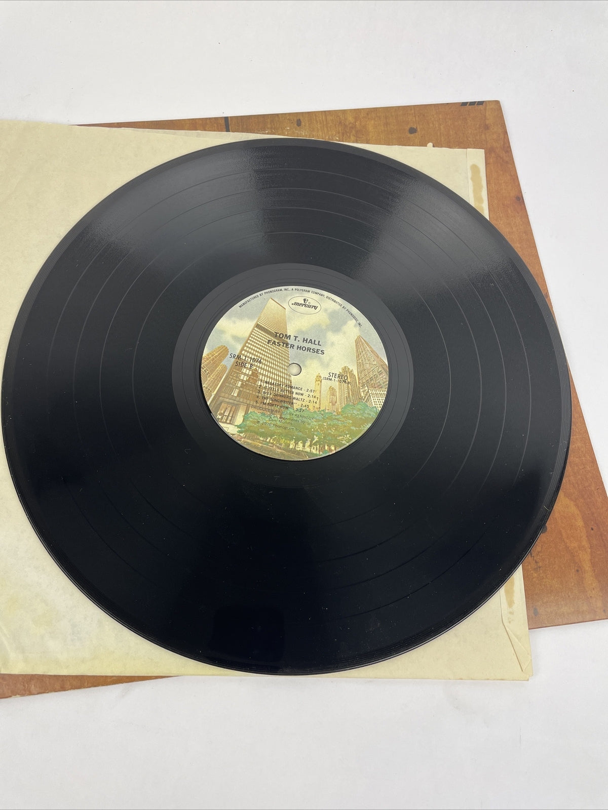 Tom T. Hall "Faster Horses" 1976 Country LP, VG+, Original Mercury Pressing