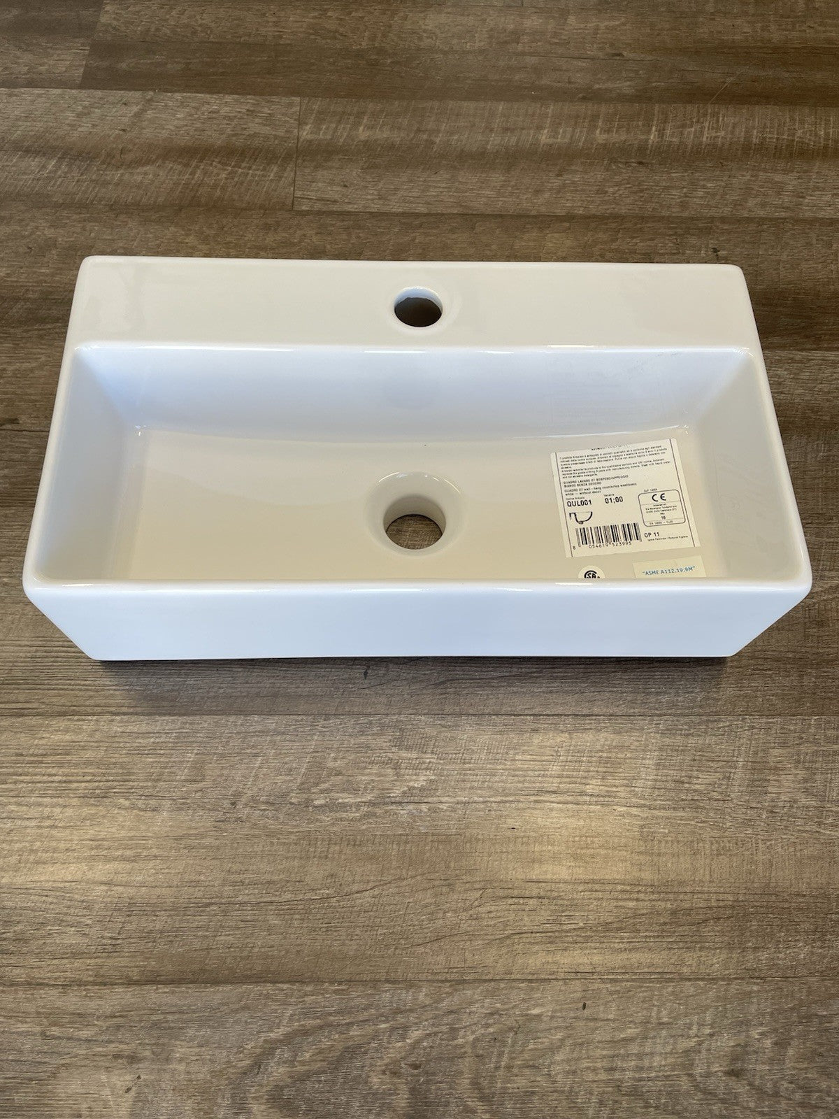 Artceram Quadro 27 wall or countertop sink QUL001 Glossy Bathroom Water Basin