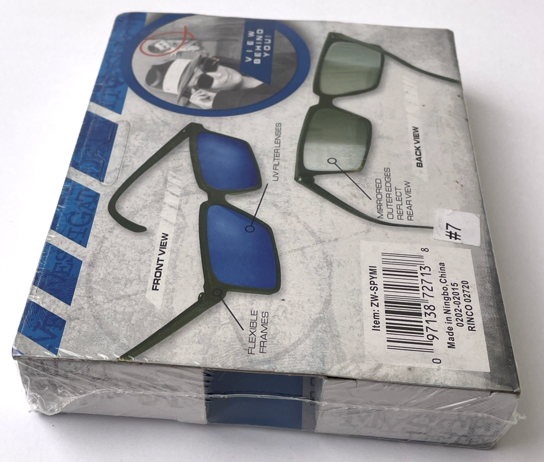 2 x Top Secret Spy Glasses - Magic Trick Rear-View Mirror Glasses Joke/Gag/Prank