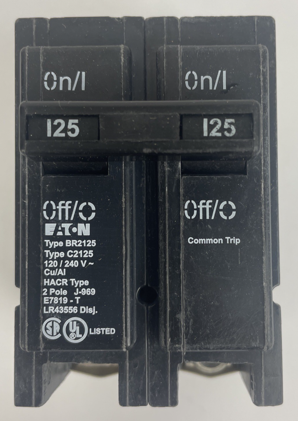 NIB - OEM Eaton - BR2125 - Thermal Magnetic Circuit Breaker, 125A, Type BR - NEW