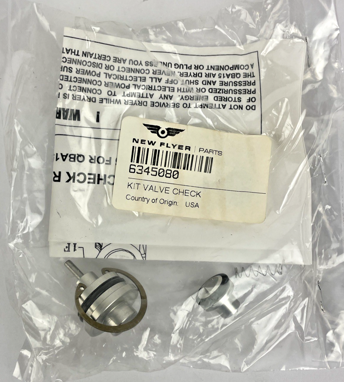 NF QBA15 Graham-White MFG 9-36 Volt Dc Air Dryer Solid Check Valve Repair Kit