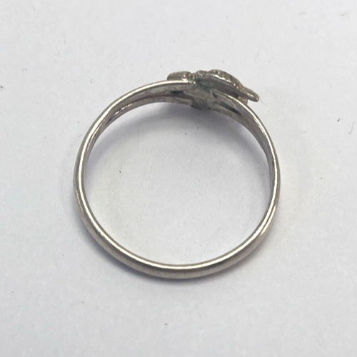 Dainty Native American Minimalist Wild Rose 925 Sterling Silver Ring Size 4.25