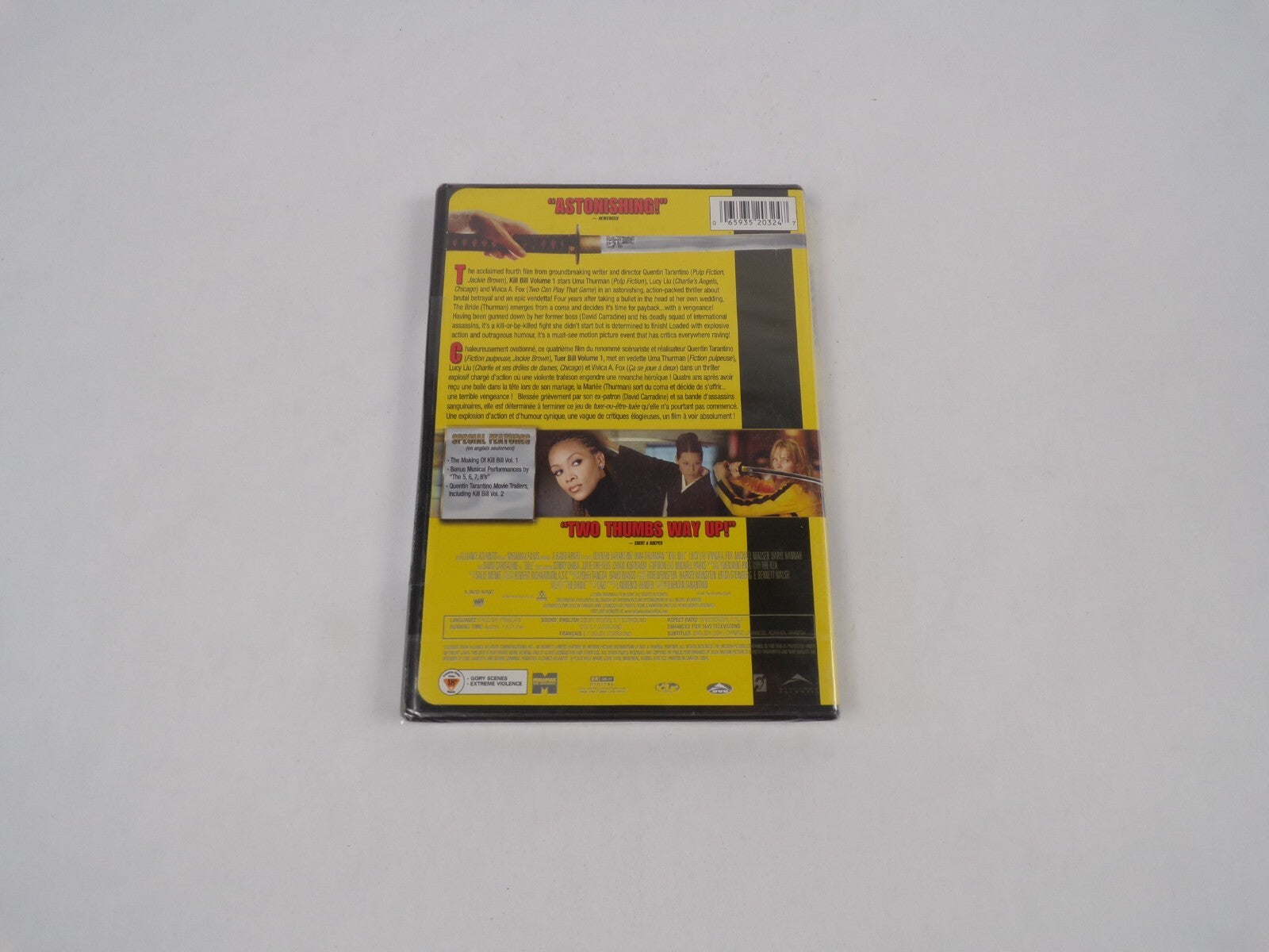 Kill Bill Tuerbill Vol.1 Written & Directed By Quentin Tarantino DVD Movies
