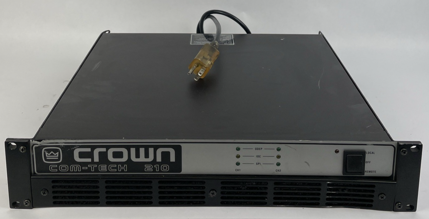 Crown Com-Tech 210 2-Channel Power Amplifier - Programable Input Processor PIP