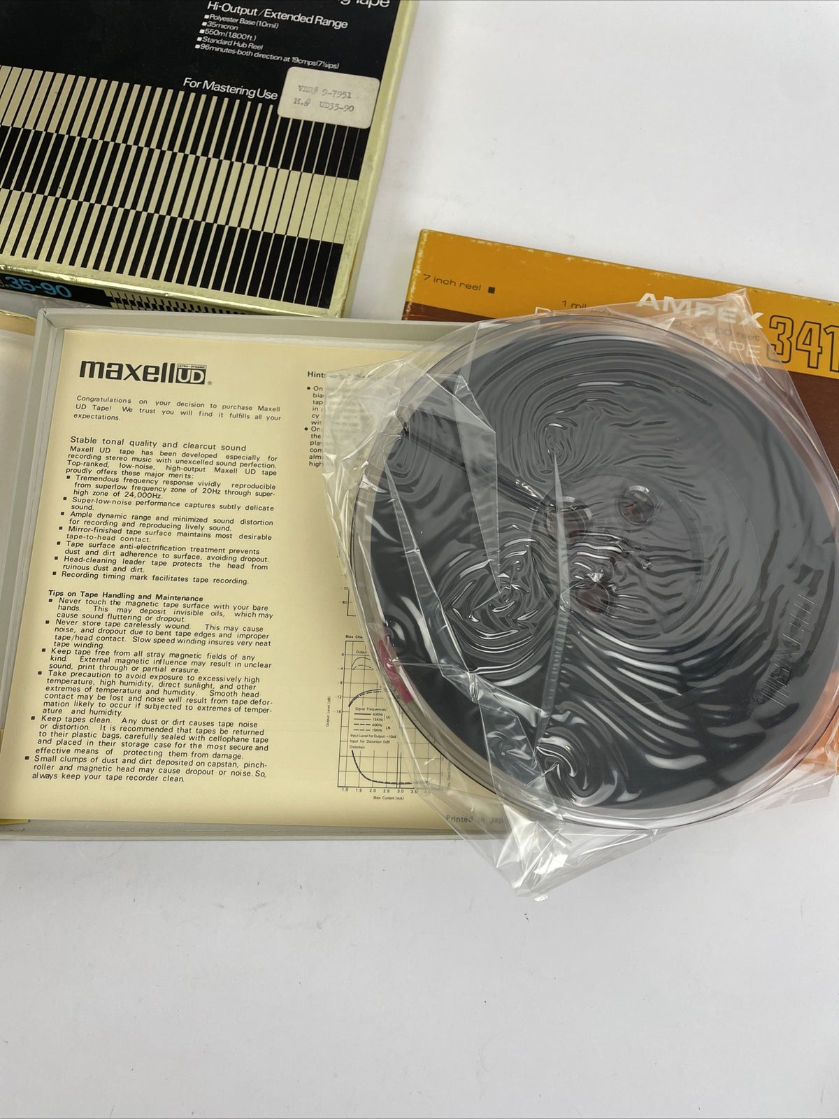 3 x Maxell UD 35-90 Hi-Output Extended Range Low Noise 7” Reel to Reel LOT