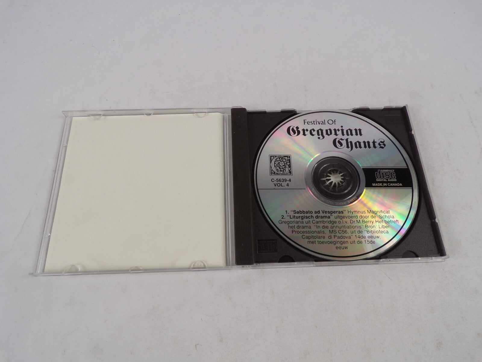 Festival Of Bregorian Shants "Sabbato Ad Vesperas" "Lituringisch Drama" CD#34