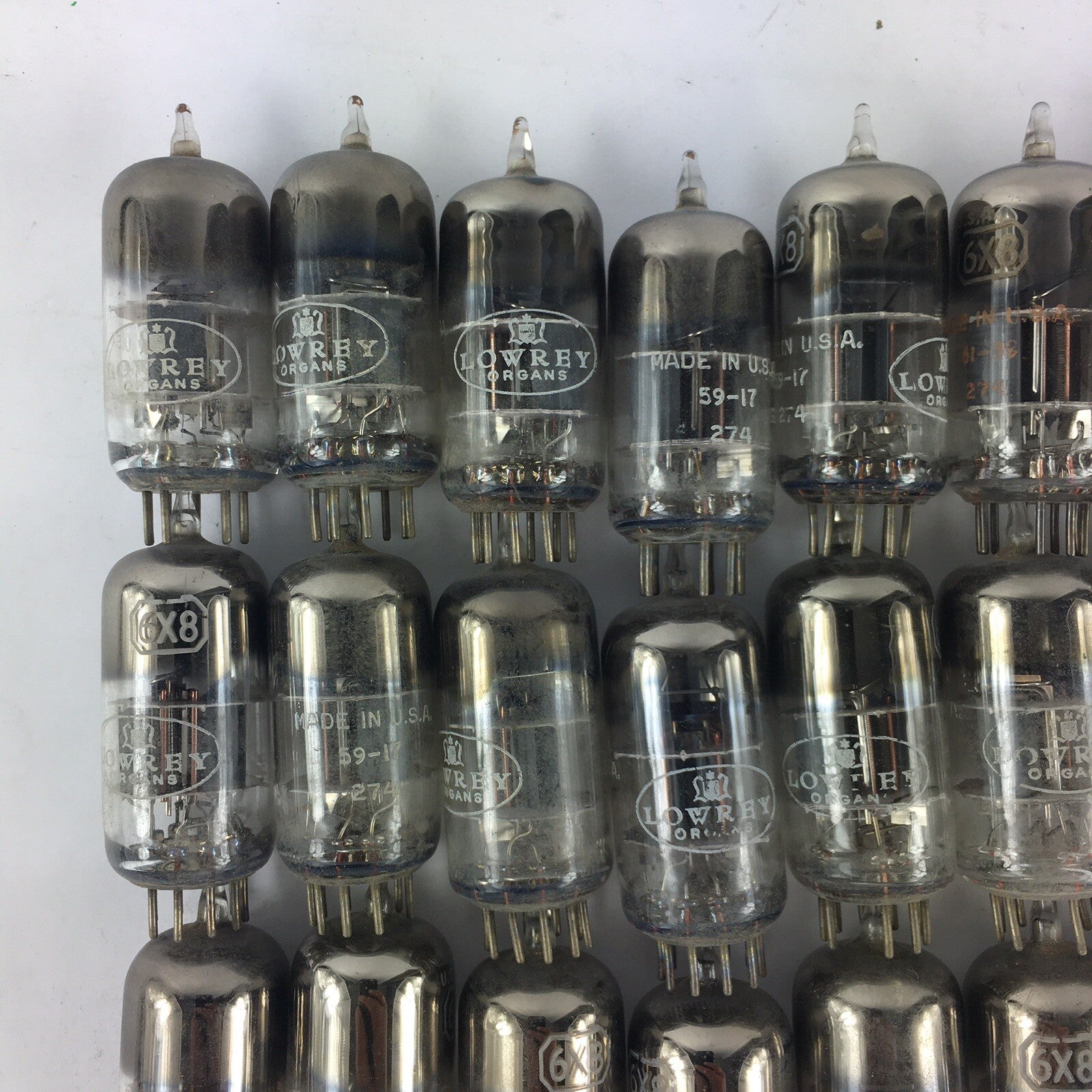 Lot of 40: Lowery Vacuum Tubes 6X8 Used Not Tested 