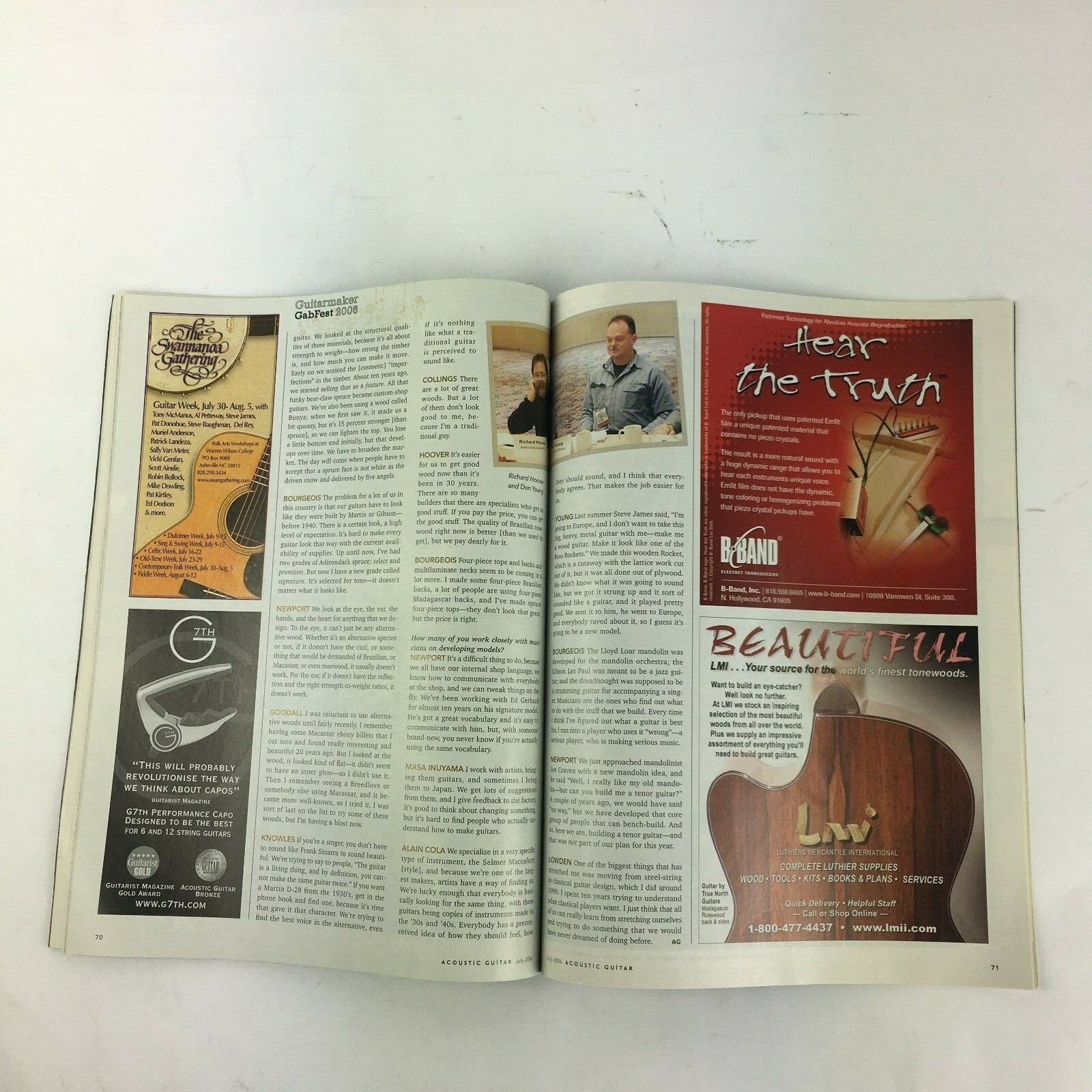 July 2006 Acoustic Guitar World Magazine Andy Summers Rosanne Cash Santa Cruz