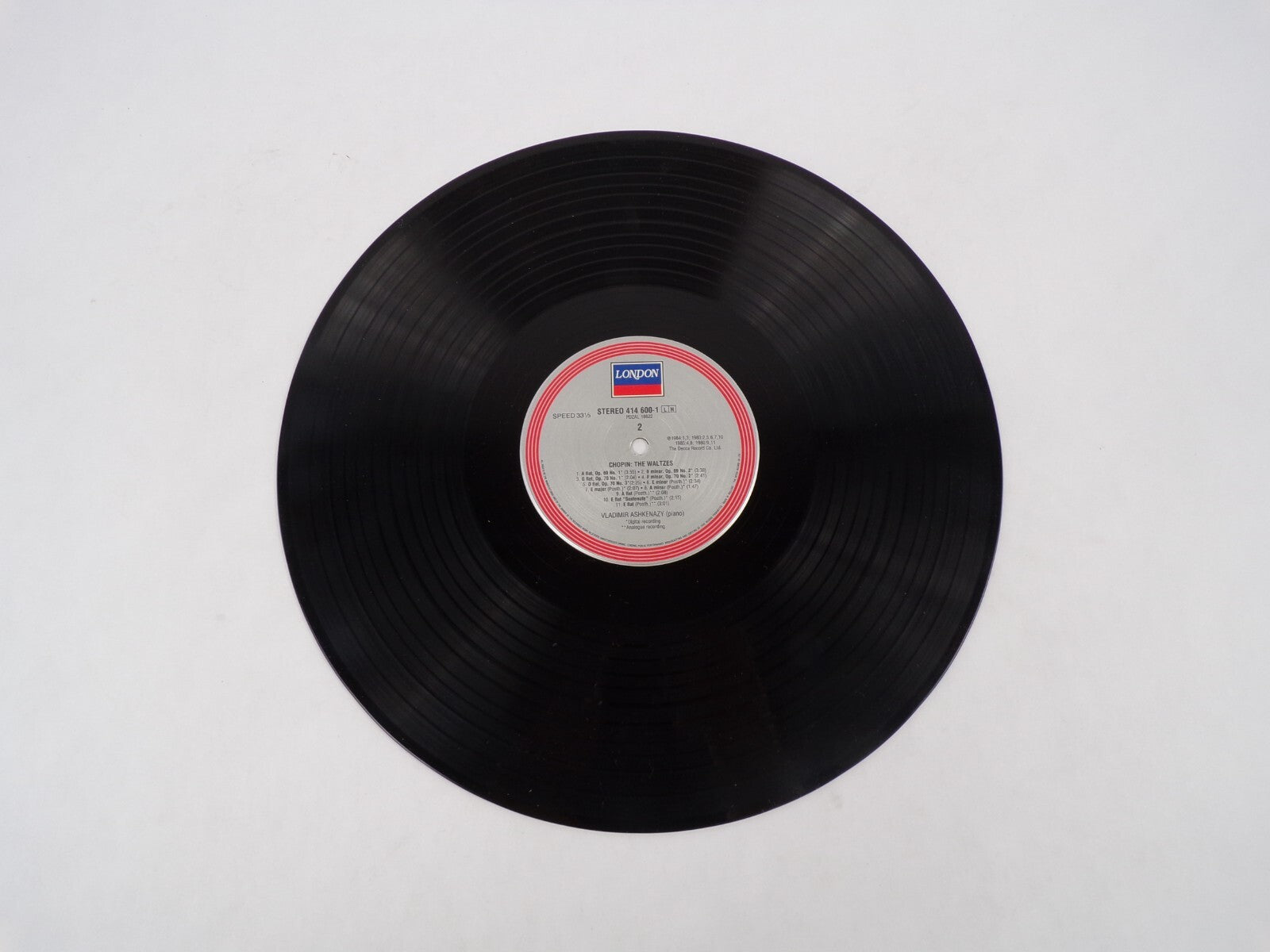 Chopin The Waltzes Vladimir Ashkenazy Grande Valse Vinyl Record