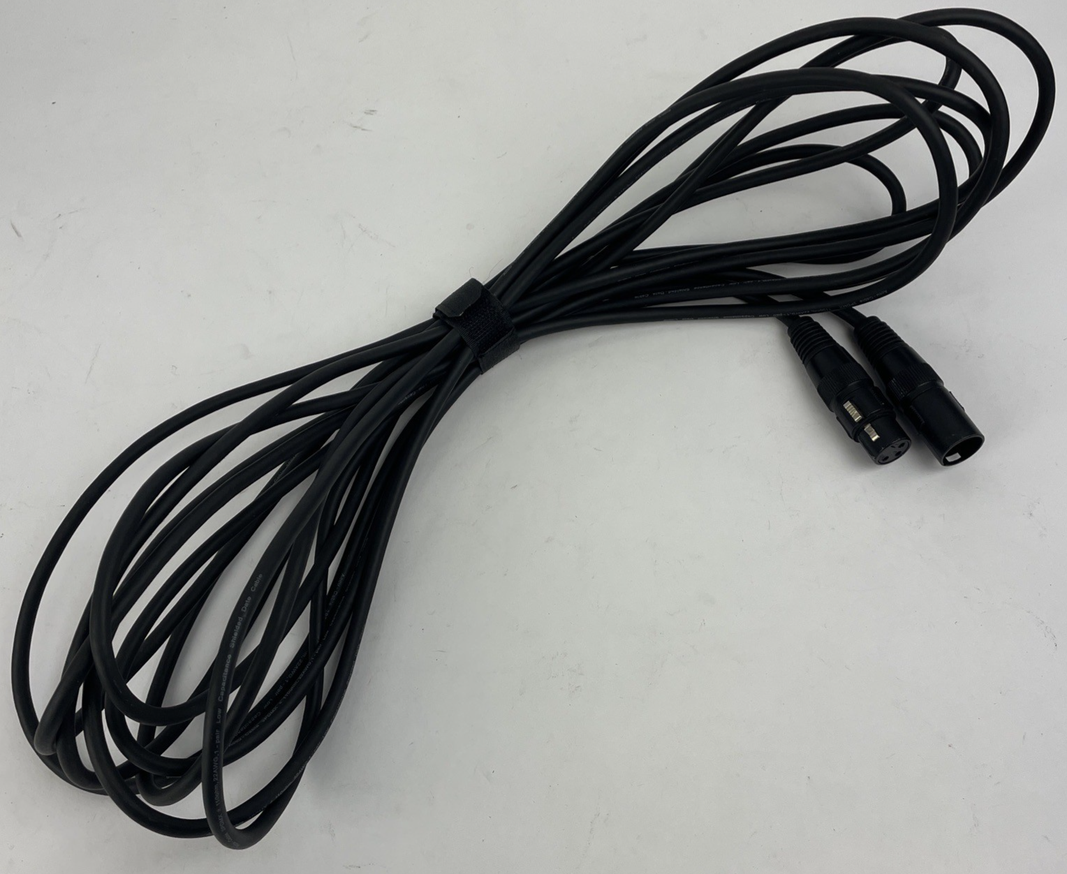 24' GOLD Male to GOLD Female XLR 3 Pole Balanced 3 Pin Black Shielded Accu Cable