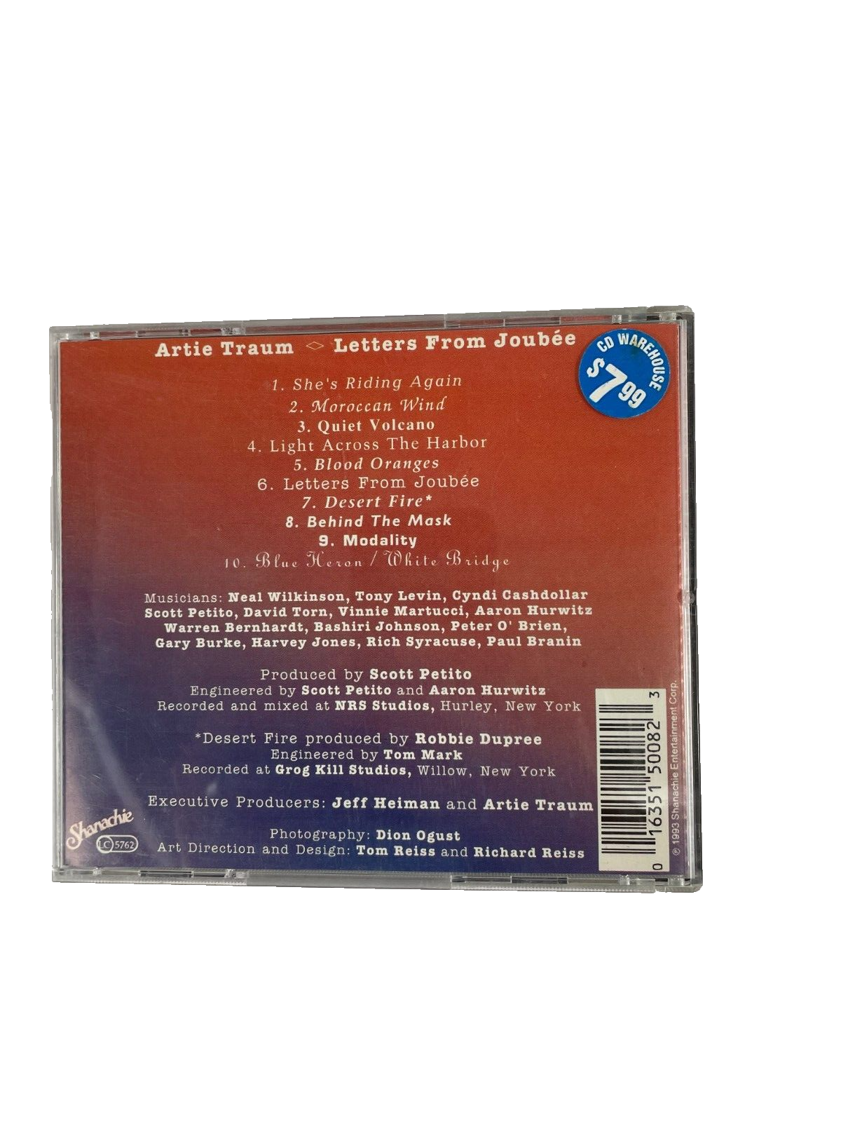 Artie Traum Letters From Joubee She's Riding Again Morocca Wind Quiet #S-T
