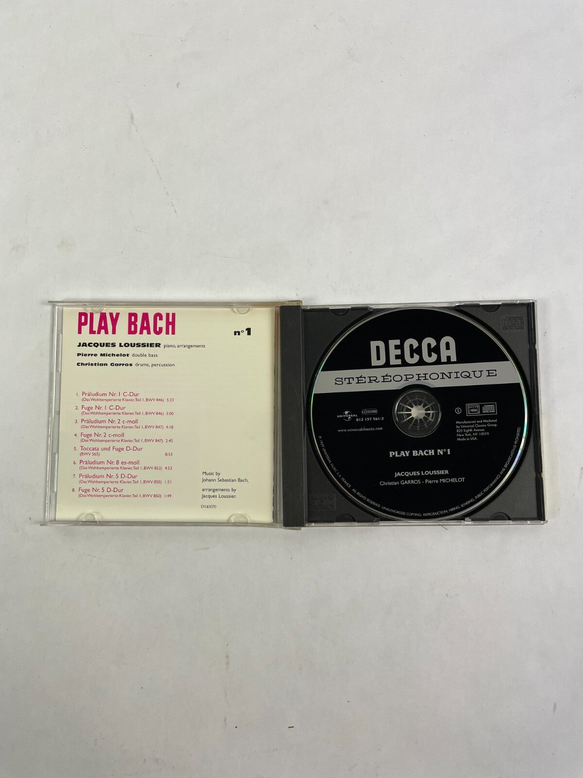 Play Bach Jacoues Loussier Prelude Fugue Prelude No. 2  Fugue No. 2 ToccataCD#72