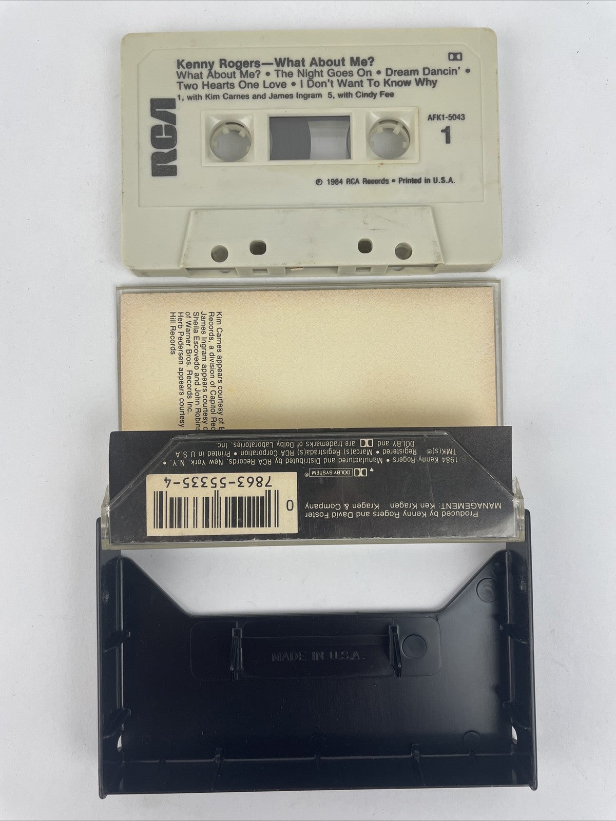 Country KENNY ROGERS What About Me Cassette Tape 1984 RCA Records